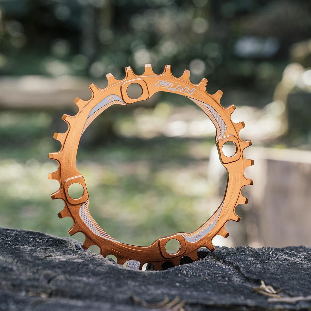 Funn Solo Narrow Wide Chainring, 104mm BCD (34T, Orange)
