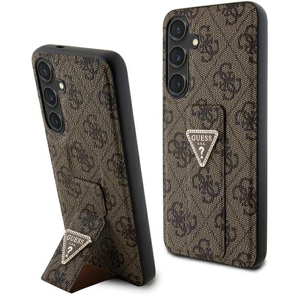 Guess Guhcs24Spgs4Tdw S24 S921 Brązowy/Brown Hardcase Grip Stand 4G Triangle Strass