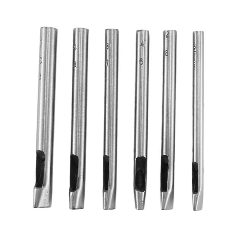 Good-6 Sizes Oval Hole Punch For Leather 6Mm-10Mm Hollow Leather Crafting Hand Punching Tool Kit For Leather Crafting