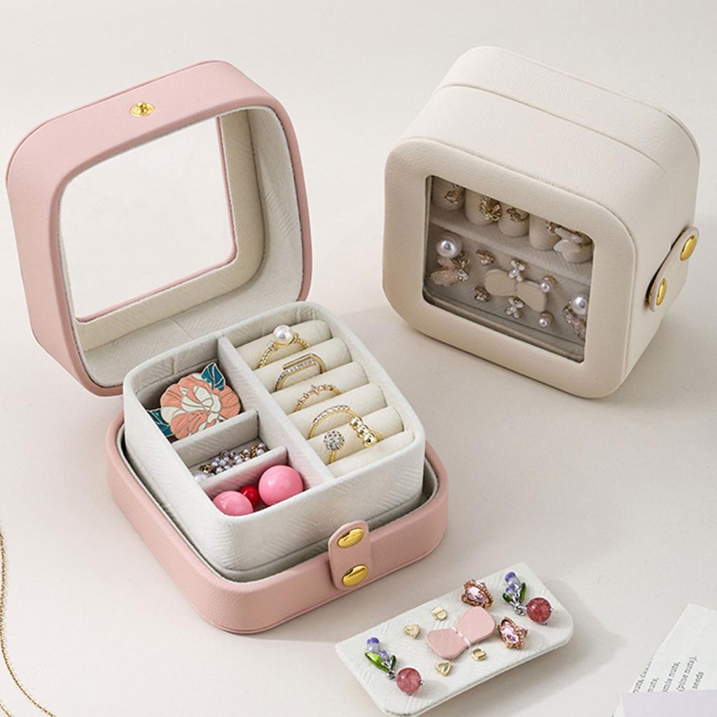 Compact Jewelry Organizers Case Multilayered Jewelry Travel Case for Women Stylish and Compact Storage Container