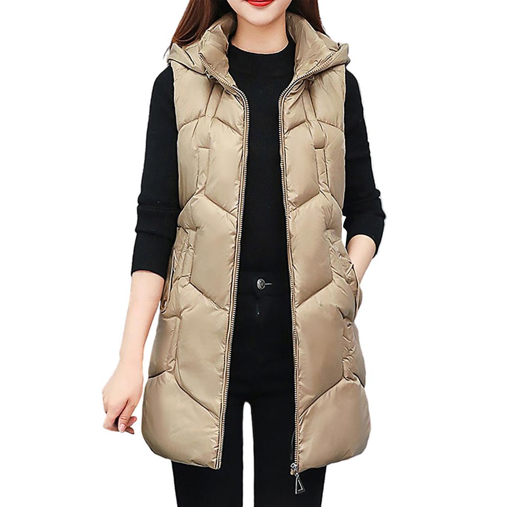 mid length puffer vest