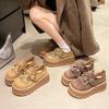 Birken Single Shoes Women's 2025 Early Autumn New Versatile Soft Sole Birken Round Head Fringed One Pedal Lazy Doudou Single Shoes