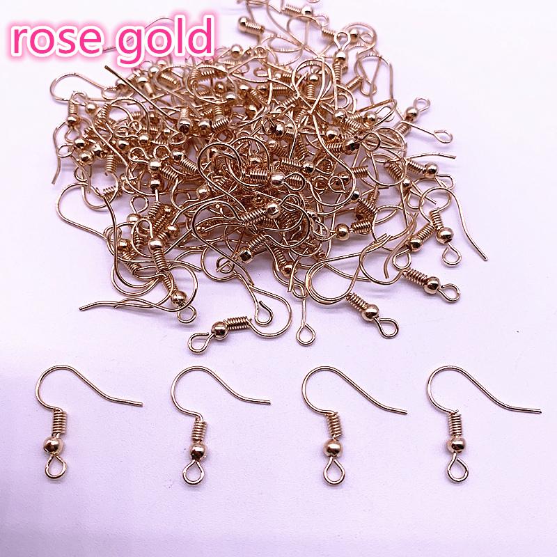 100PCS(50pair) Findings Earring Hook Coil Ear Wire DIY Jewelry Making