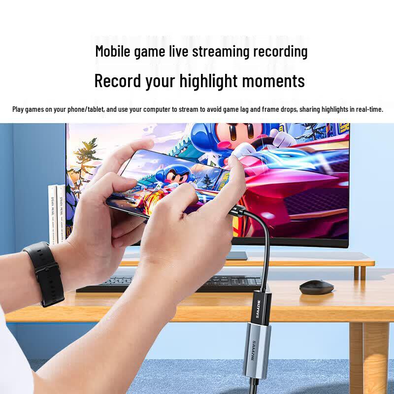 SAMZHE 4K HDMI to USB/Type-C Video Capture Card
