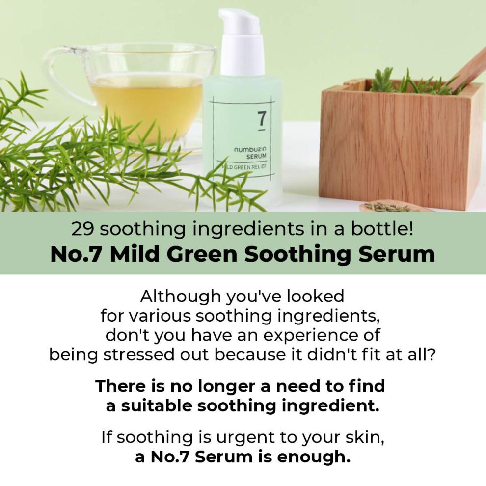 Numbuzin, Nr. 7 Mild Green Soothing Serum, 1,69 Oz (50 Ml)