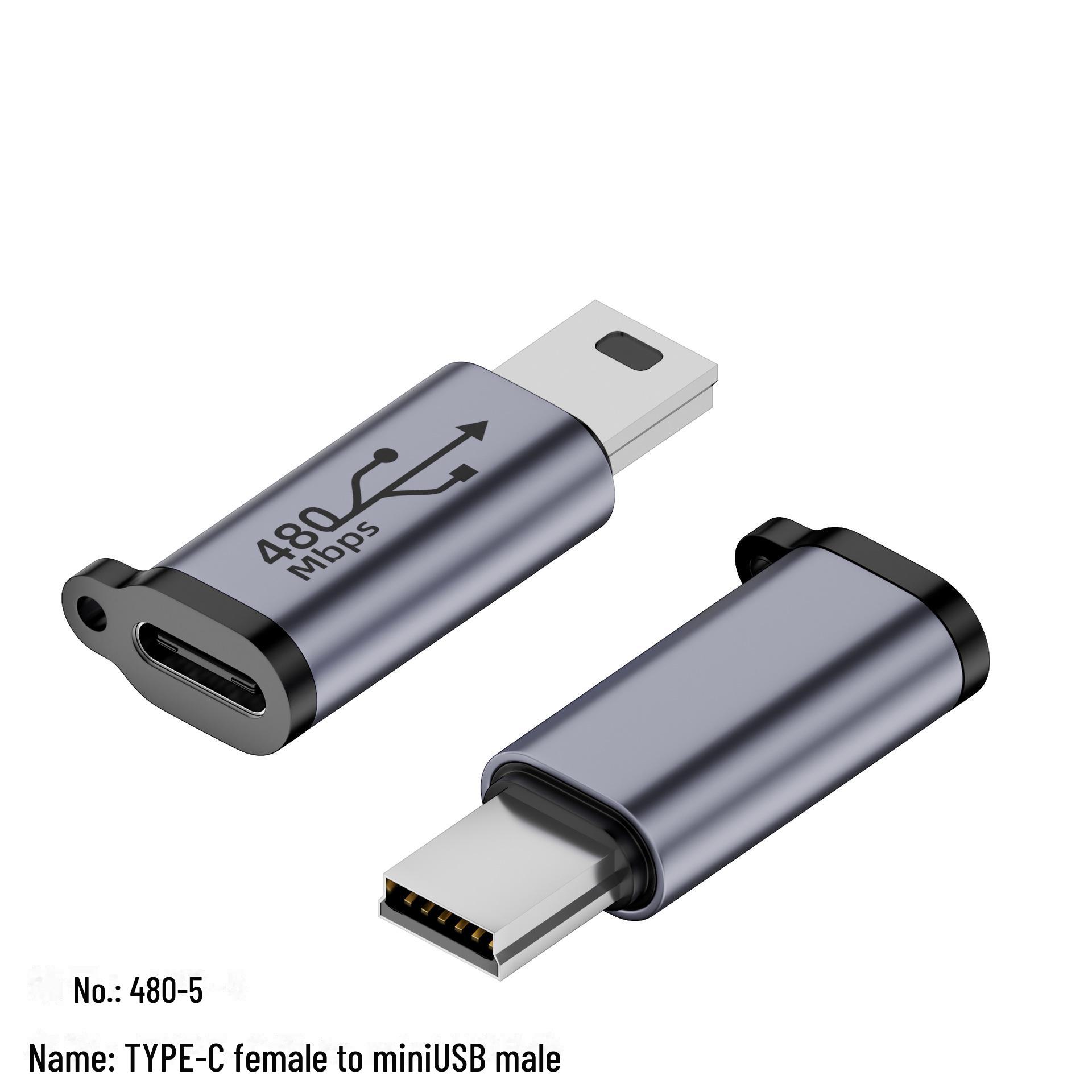 

USB на Mini USB v3, зарядный кабель Type-C, T-Port Micro C female to mini USB male