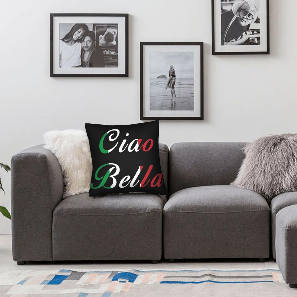 Ciao Bella Italy Pillow Cover Comfy Cushion Cover Kawaii Pillow Case For Chair Sofa Home Decor