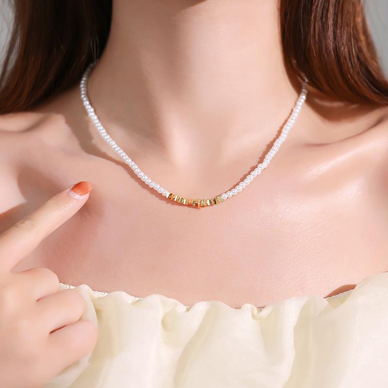 Natural Freshwater Seashell Necklace Girls Hundred and One High Sense Niche Necklace Jewelry