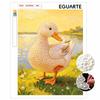 Handmade Framed Pearl Bead Painting Kit Cute Yellow Duck Pattern 3D Shiny Canvas Art Ready To Display Home Decor Birthday Gift Idea