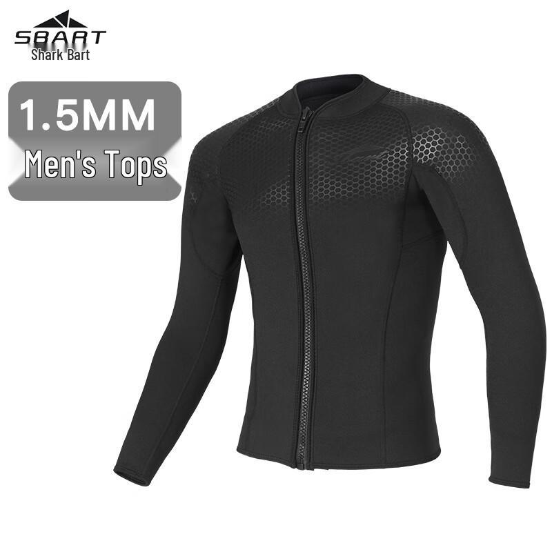 SBART 1.5mm Men s Split Wetsuit Long Sleeve Top 2XL