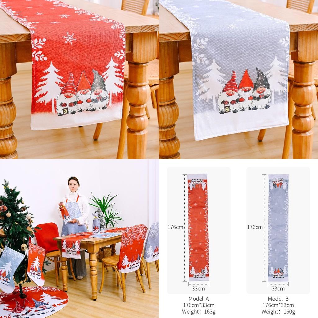 Elegant Holiday Tablecloth Featuring Delightful Snowflakes And Forest Santa Print For Christmas Celebration