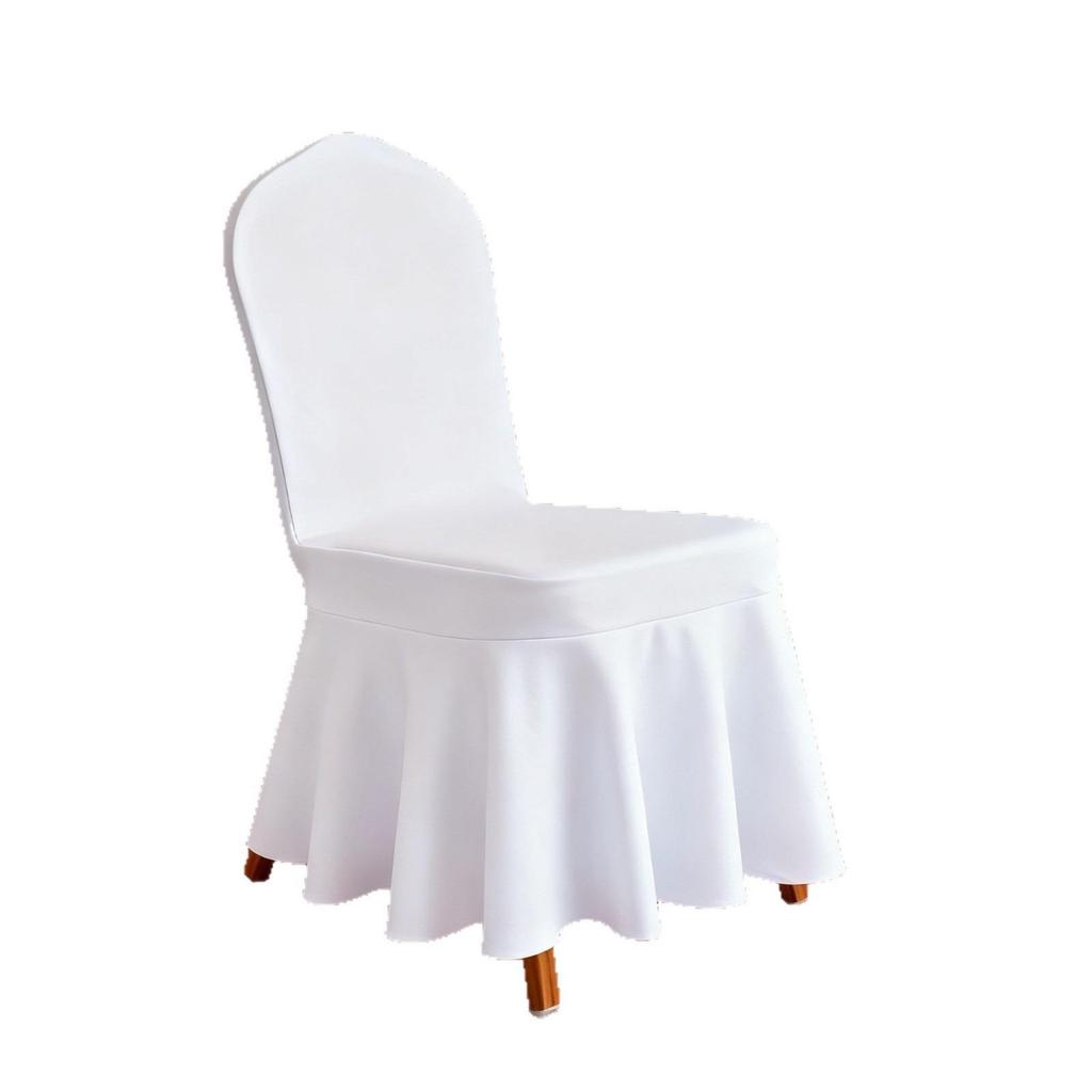 Thick Air-Layer Sun Skirt Chair Cover for Weddings, Banquets, and Conferences - No-Tie Bow Design