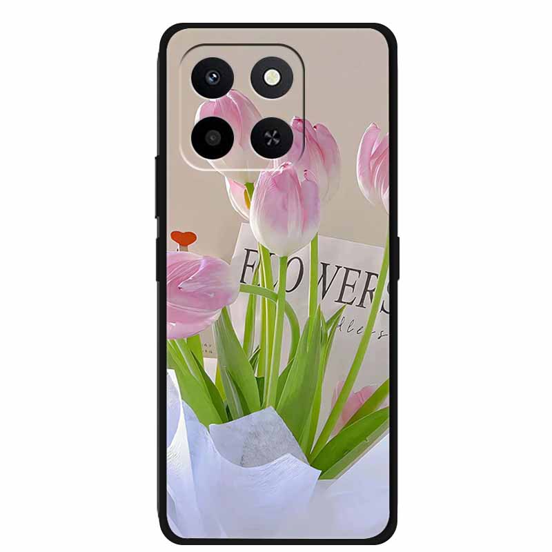 Phone Case For Honor X7D Honor 400 Smart Honor Play10T 5G Soft Silicone TPU Protector Shell Cartoon Gift Anime Funda Flower Capa