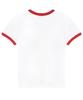 SHIRTMYLIPS Small Triple Rock 'N' Roll Ringer T-Shirt White