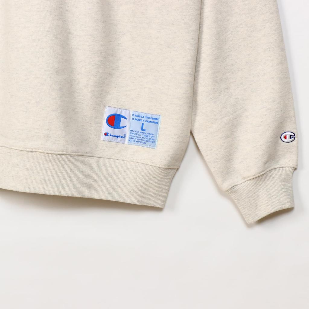Long Script Crew Neck Action Oatmeal L [Champion] Sweatshirt, Ärmel, Fleece, Logo, Sweatshirt, Style, C3-Z001 Herren,
