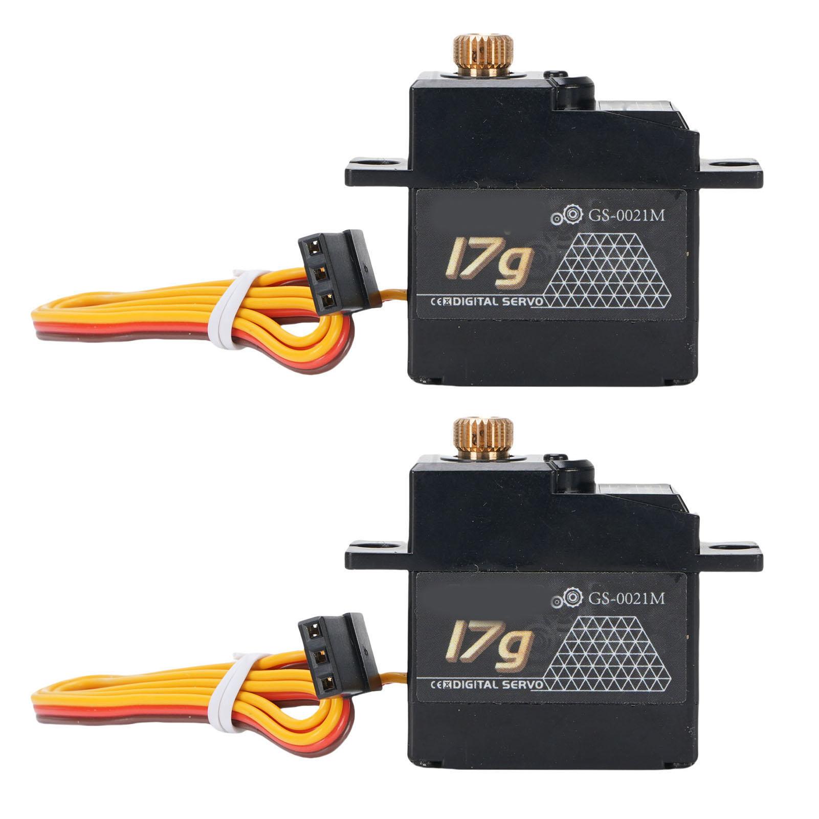 

2 Pcs Mini Digital Servo 17G Metal Gear with 25T Servo Horn Mini Digital Servo for 1 14 1 16 1 18 RC Crawler Cars