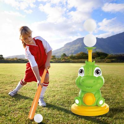 Baseball Toy Set for Kids 3+ Years | Dinosaur Baseball Tball Outdoor Play Sport Toy | Adjustable Bat Pitcher | Improve Hand-Eye Coordination