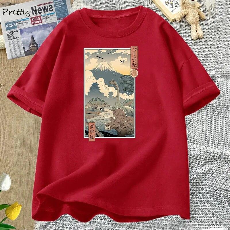 Vintage Dinosaurier Jurassic T Shirt Graphic Tees Frauen Baumwolle Hohe Qualität T-shirts Sommer Kleidung Weibliche Kurzarm Tops Unisex