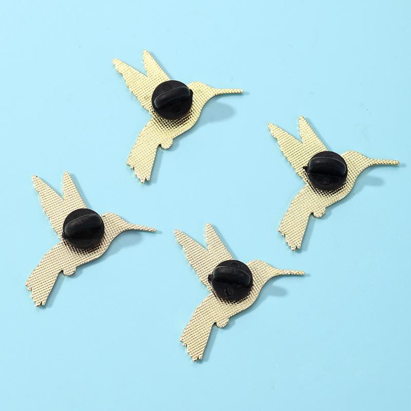 4Pcs Hummingbird Brooches For Women Colorful Birds Enamel Pin Metal Badge Jewelry Clothing Backpack Accessories Friends Gift