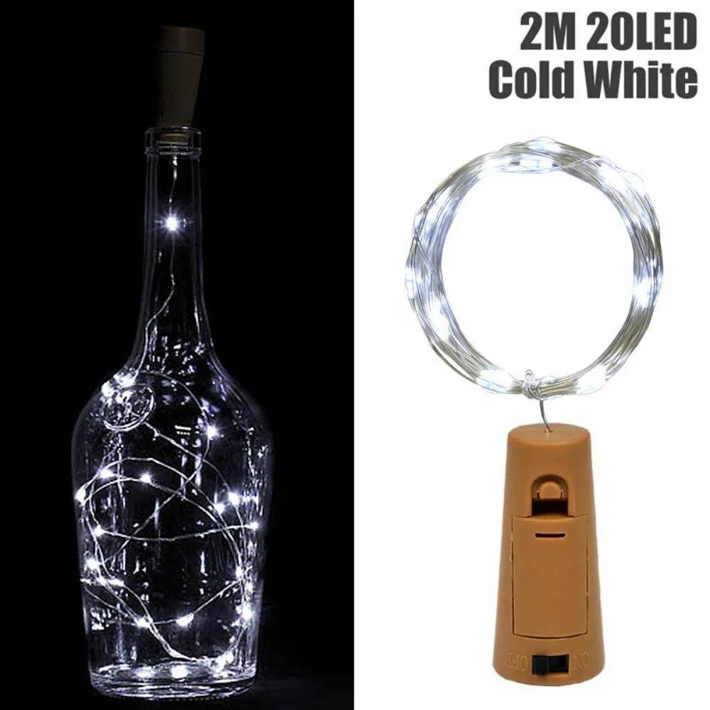 2M 20 LED Světla na láhev Víla světla Korková náladová světla Noční světlo na láhev vína pro párty, zahradu, Vánoce, svatební dekoraci