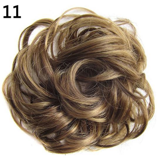 Hair Extension Woman Bun With Wavy Hair Synthetic Bud Hair Chignon Wig