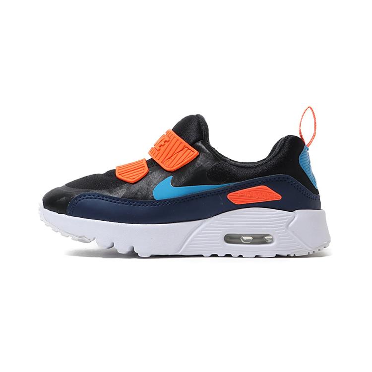 

Nike Air Max 90 Kids Lifestyle Shoes Black Orange Blue Children Aged 3 7 Years Old 881927-020 29.5