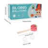 Wooden Cartoon Suspension Ball Blower – Early Learning Toy for Kids to Develop Lung Capacity and Parent-Child Interaction