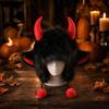 Unisex Adult Black Cow Hat Halloween Costume Headpiece for Funny Party