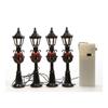 Lampadaire - EMINZA - Lot De 4 - Décoré - Fonctionne Sur Piles - 12 Cm De Hauteur