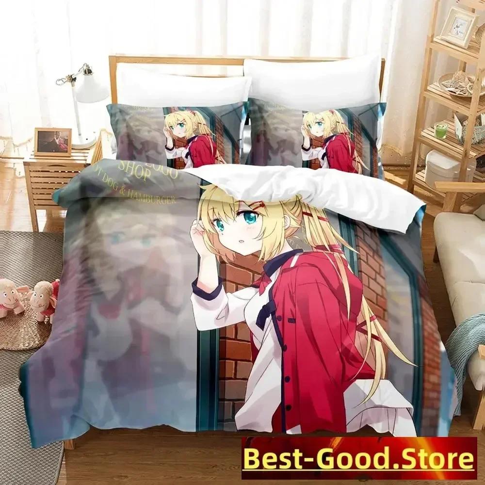 

2023 Akai Haato Bedding Set Duvet Cover Sheet Printed Bed Set Pillowcase Bed Full Queen King Size Comforter Bedroom 70x133cm 2pcs