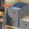 Pure Gray Drawer-Type Storage Box for Clothes, Pants, and Toys - Multi-functional, Layer-Free Organizer for Dormitories
