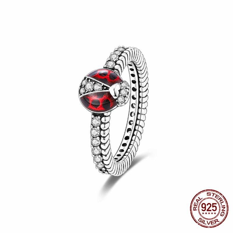 Brand New 100% Genuine 925 Silver Women's Ring Original Heart Crown Rose Gold Crystal Engagement Ring Wedding Anniversary Jewelr