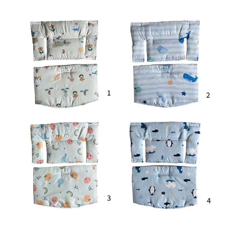 Breathable Cotton Infant Seat Cushion & Back Support Pad Set for Secure Nonslip Fit and Ergonomic Support Cushion