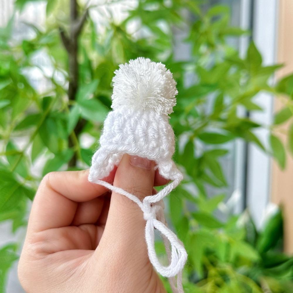 Strickmütze für Puppen aus Baumwolle in Bonbonfarben, Mini-Strickrock zum Selbermachen für 10–15 cm große Baumwollpuppen