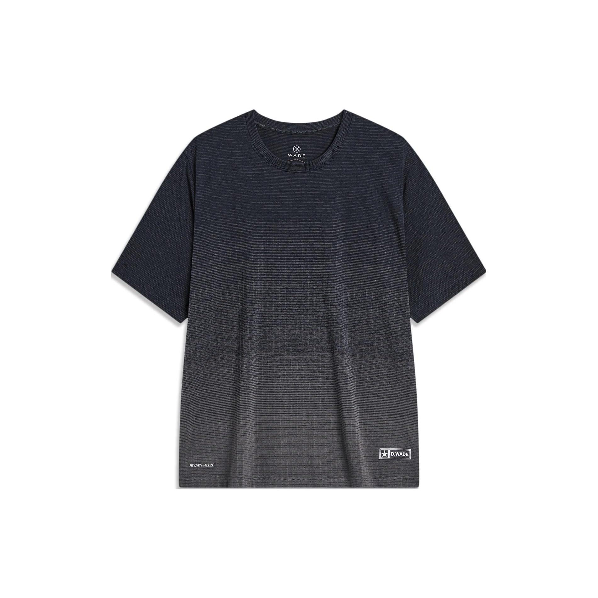 Li-Ning Way of Wade T-shirt  Black Grey  Men s ATST563-1 M