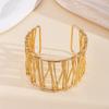 Geometry Exaggerated Bracelet Weave Vintage Bracelet Fashion Metal Wire Drawing Bangle  Gift