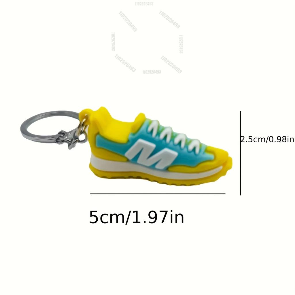 1Pcs Creative Simulation Mini Sports Shoes Silicone Keychain Pendants For Car Key Bag Phone Case Ornament Men Women Keyring Gift