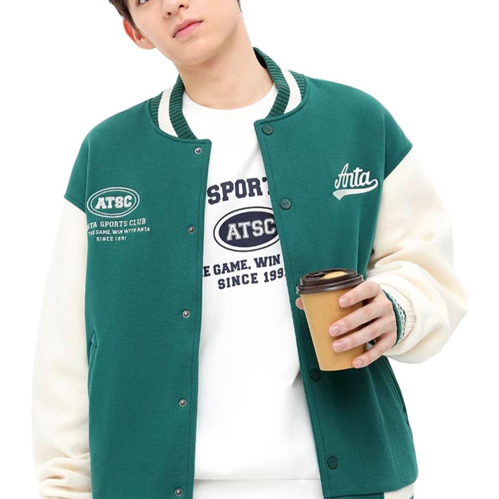 Anta Life Collection Baseball Jacket Men's Forest Ink Green 152348726-1