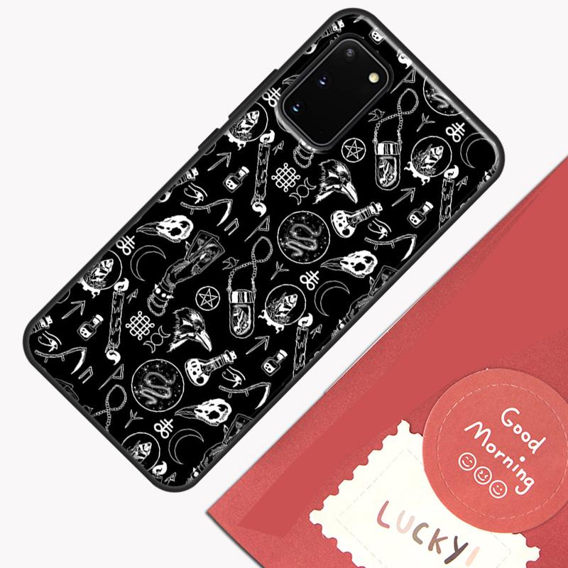 Raven Skull Phone Case For Samsung Galaxy S25 S24 S20 S21 S22 S23 Ultra S9 S10 Plus S25 FE Cover Shell