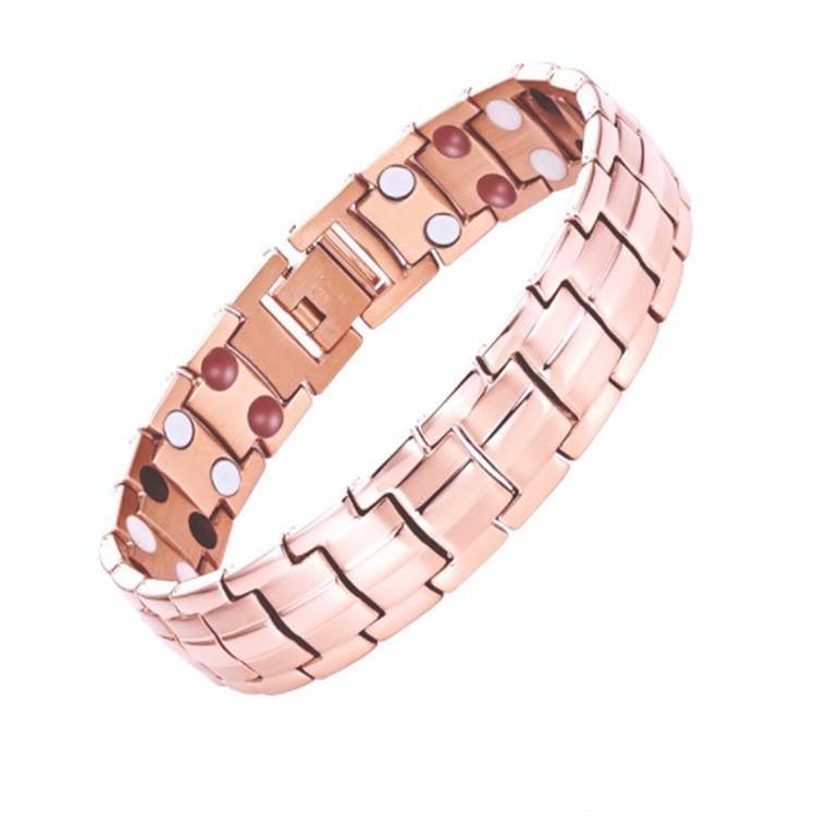Cross Border Square Wide Version Magnetic Bracelet Men's Zinc Alloy Electroplating Suction Handmade Jewelry