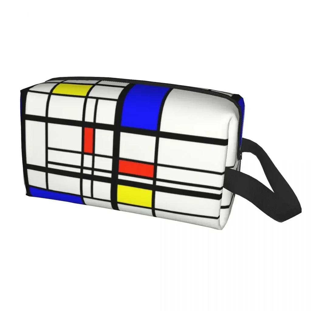Cestovní Piet Mondrian Minimalistický De Stijl Toaletní taška Móda Moderní umění Organizér na make-up a kosmetiku Krása Úložný prostor Pouzdro Dopp Kit
