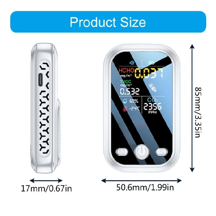 Digital Monitors with High Accuracy Precisions CO2 Monitorings Device ABS Tester for Kitchen Bathroom & Living Room