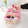 Women's Floral Makeup Bag New Arrival Travel Toiletry Cosmetic Pouch Large Capacity Portable Hand Carry Organizer Case