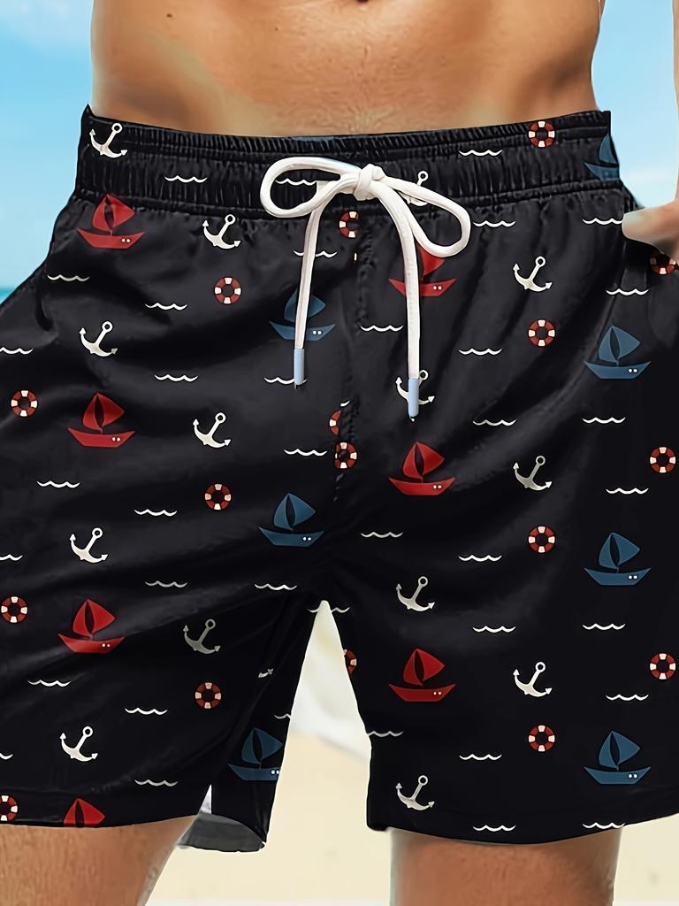 Pantaloni scurți de vară stil plajă, imprimați 3D, largi, mărime mare, cu uscare rapidă