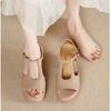 Fashion 2025 Summer New Platform Sandals Women's Super High Heel Platform Skinny Block Heel Fashion Women's Shoes