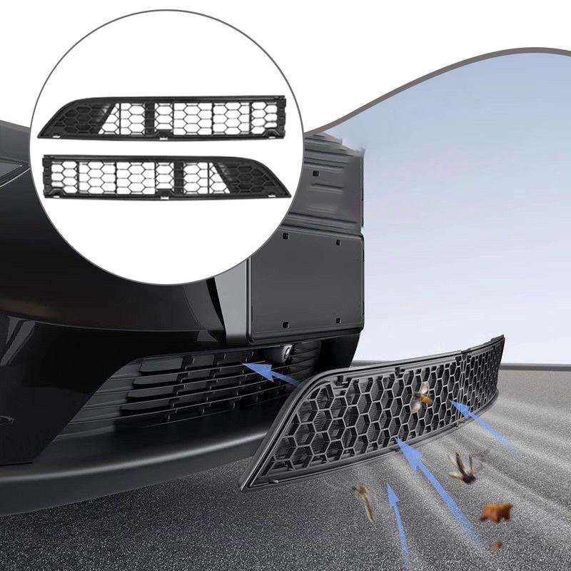 Front Grille Mesh Net Cover ABS Plastic Sturdy Dust Proof Accessory for Tesla Model Y 2025 Lower Bumper