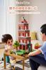 Vexolite 180PCS Magnetic Blocks, Minecraft Style, 3.0 Upgraded Strong Magnets, Glow-in-the-Dark Blocks, Deluxe Set with Storage Case, Magnetic Blocks,