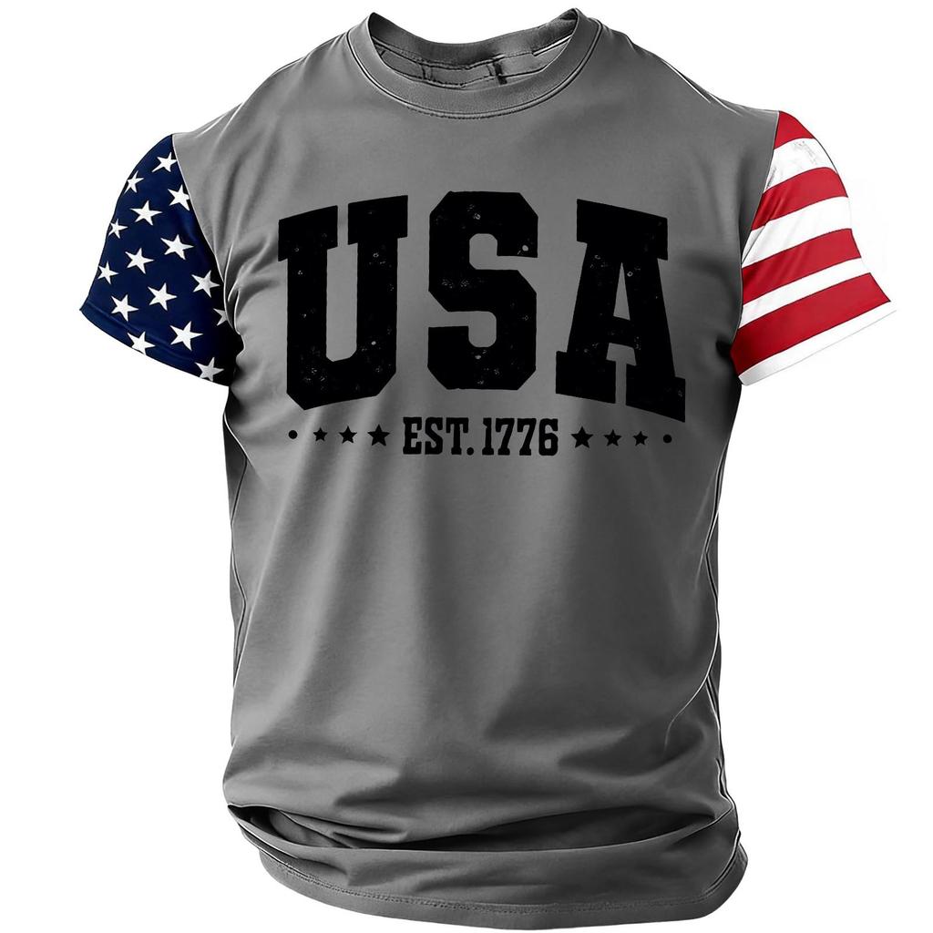 Men's Casual Round Neck Lightweight Breathable Short-Sleeve Top