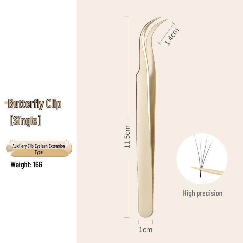 Goldfeder Falsche Wimpern Pinzetten Set - Grafting & Curling Beauty Tools