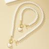 Retro Pearl Necklace and Bracelet Female Vintage Jewelry Sets